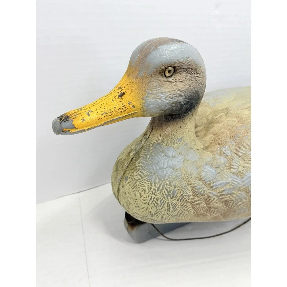 Tuff-N-Lite Vintage 1980s Bill Jones Mallard Hen Duck Decoy Weighted Keel 17